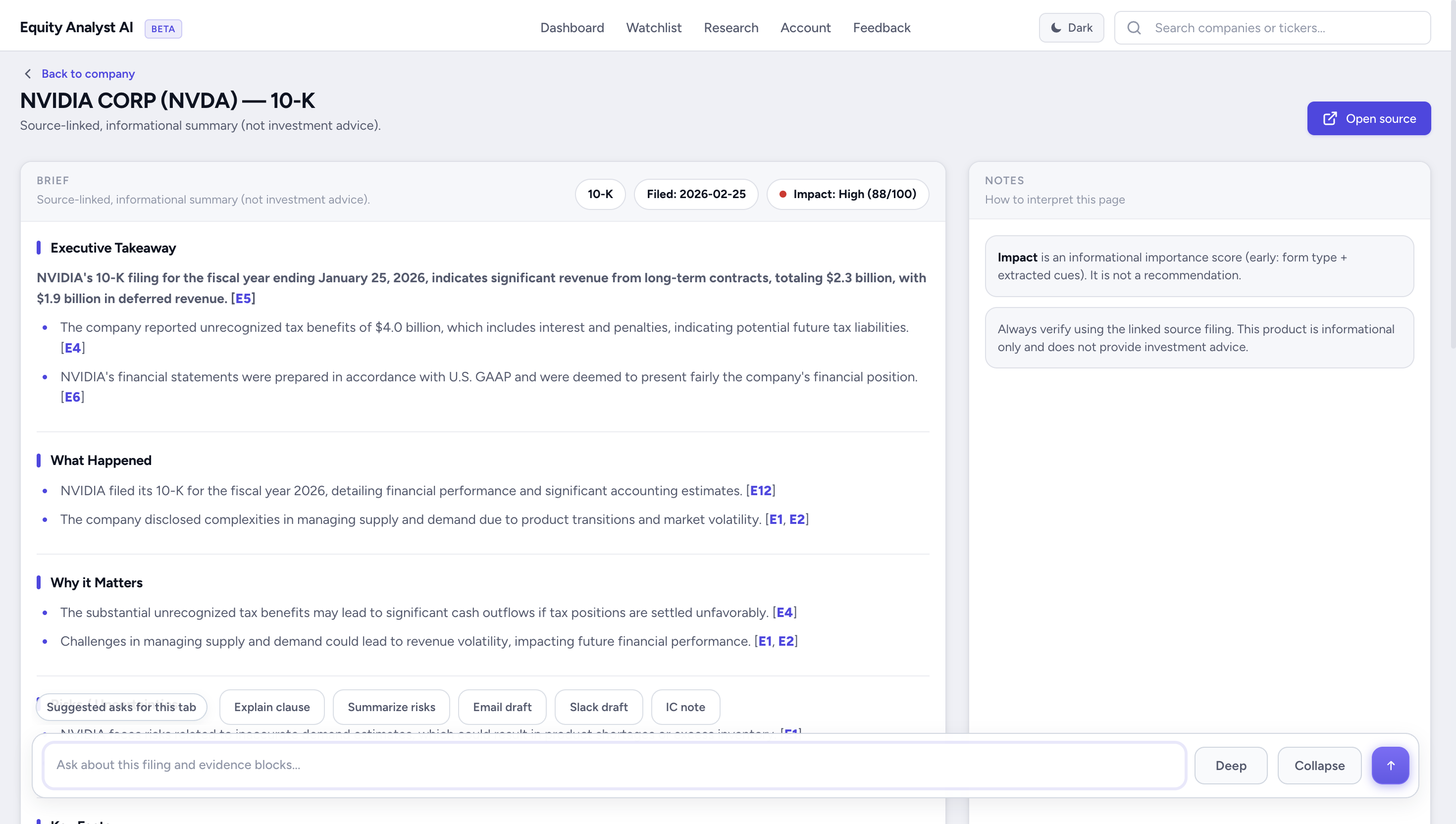 NVIDIA filing brief in light mode